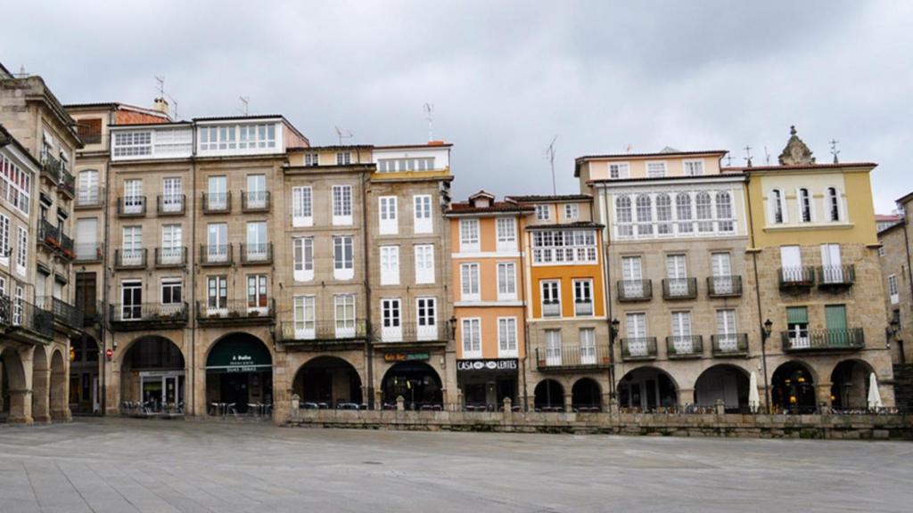 Inclinación de la Plaza Mayor de Ourense