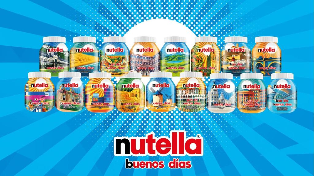 Tarros edición limitada de la campaña Buenos días con Nutella.