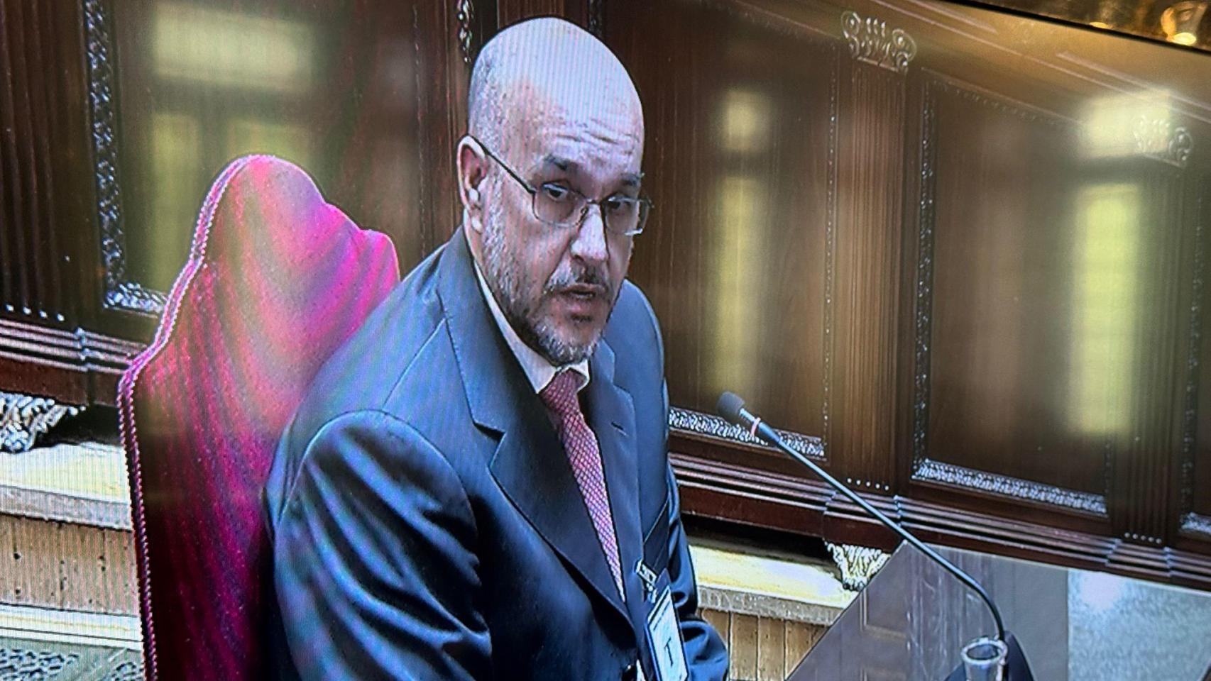 Carlos Moreno, exjefe de gabinete de María Jesús Montero, durante su declaración en el Tribunal Supremo.