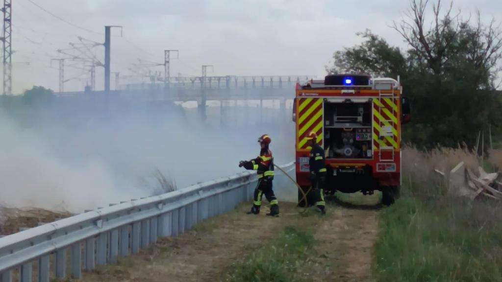 Intervención del incendio en Coreses (Zamora).