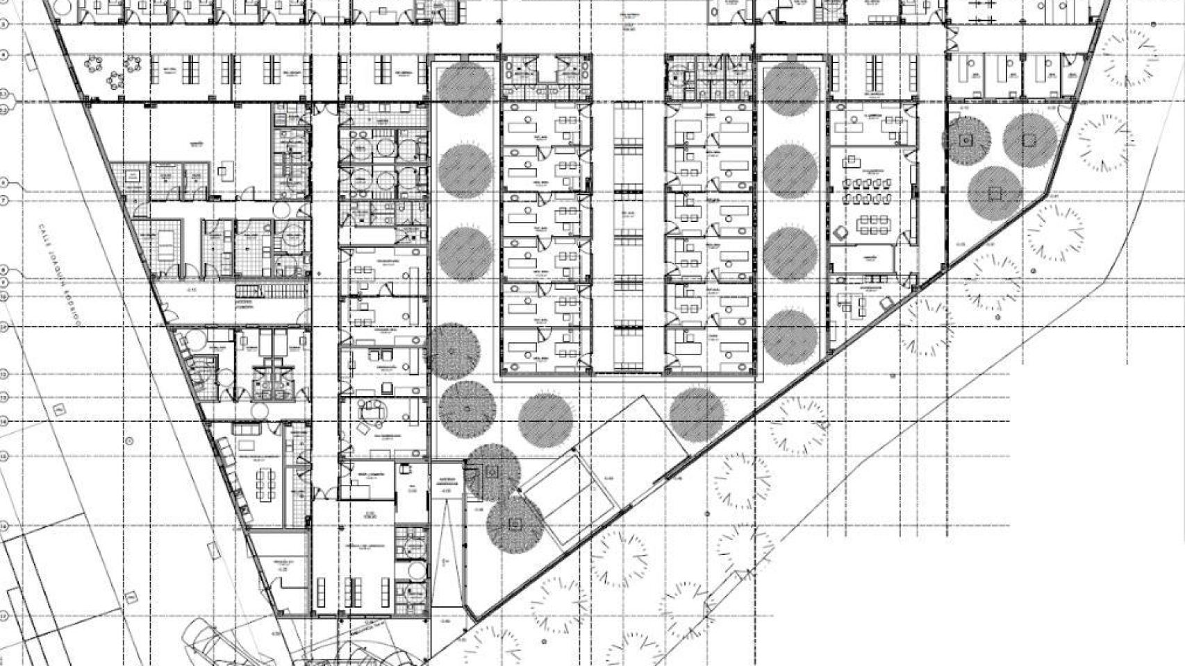Plano del nuevo centro de salud. Foto: Ayuntamiento de Herencia.