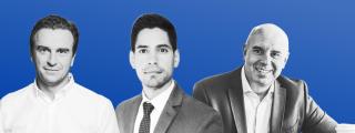 Abel Matutes Prats de Palladium,  Andrés Martínez de Deloitte y Antonio Romero de Starbucks.