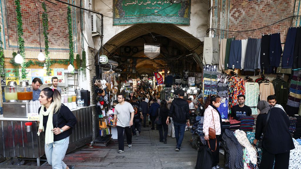 La entrada al bazar de Teherán.