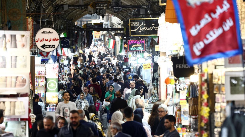 El interior del bazar de Teherán.