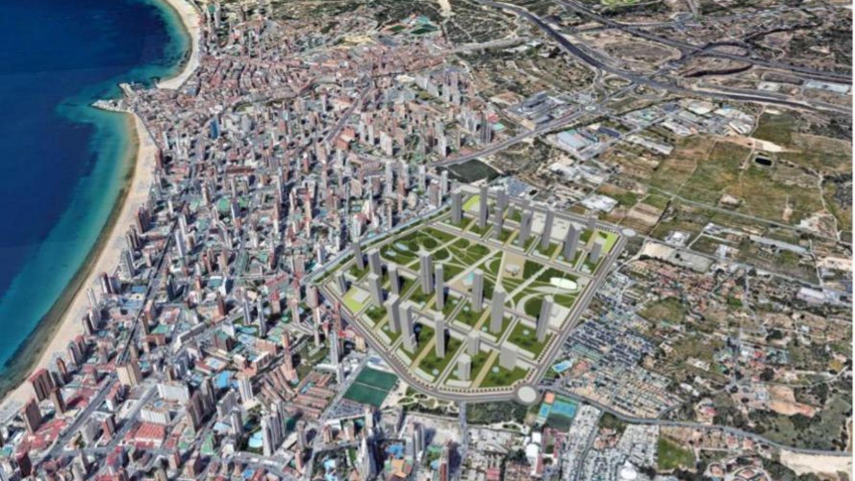 El proyecto urbanístico del Ensanche Levante de Benidorm avanza con una nueva fase de exposición pública