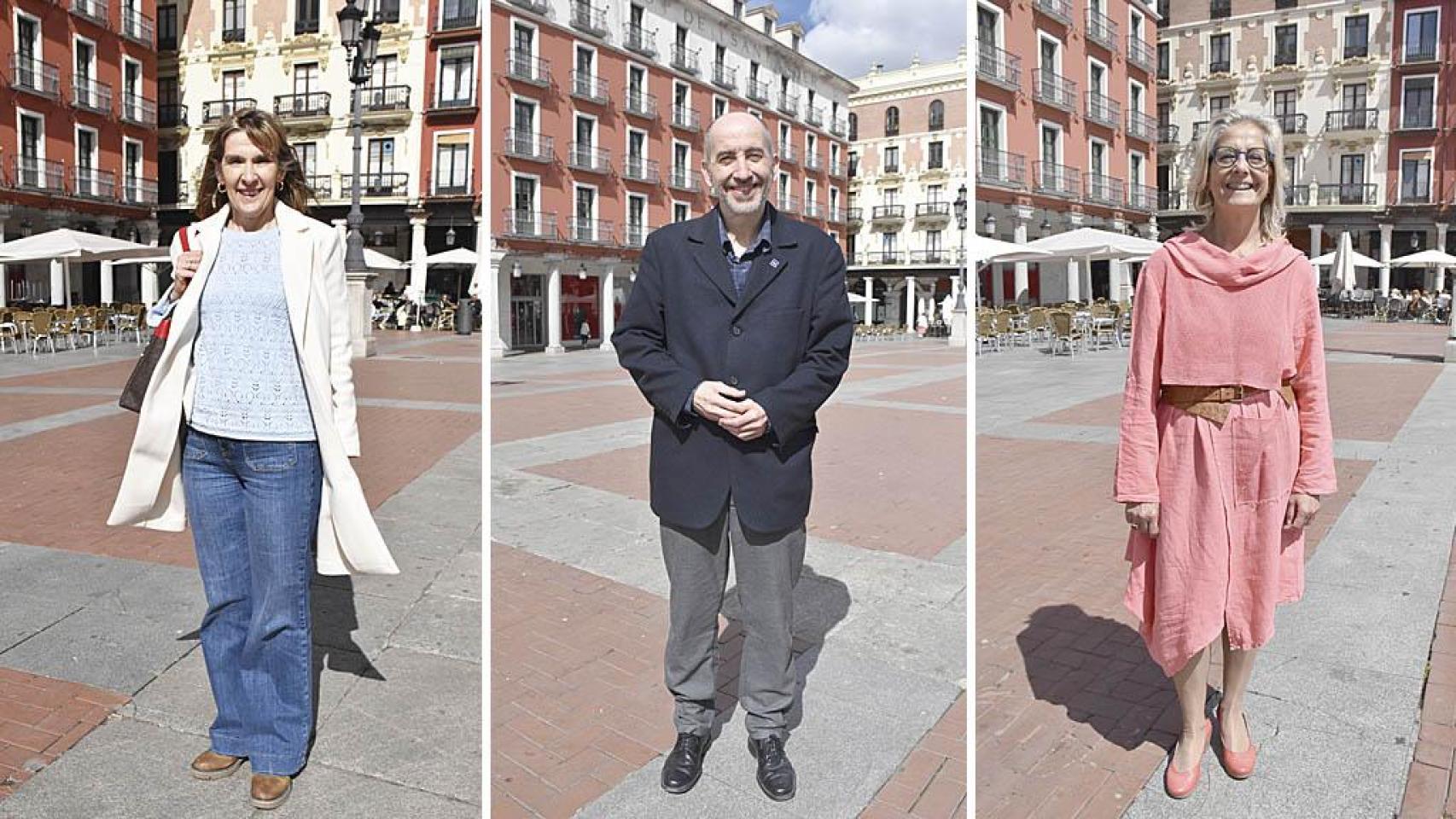 Carmen Camarero, Carlos Alberola y Pilar Garcés, de izquierda a derecha.