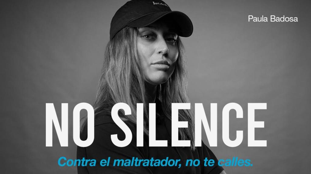 Imagen promocional de la campaña 'No Silence' con Paula badosa como protagonista.