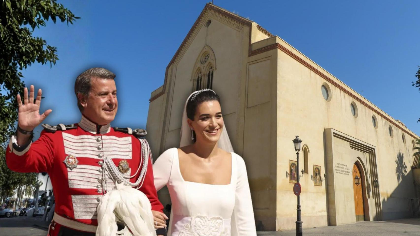 La iglesia donde se casó Cayetano Martínez de Irujo y Bárbara Mirjan en Sevilla.