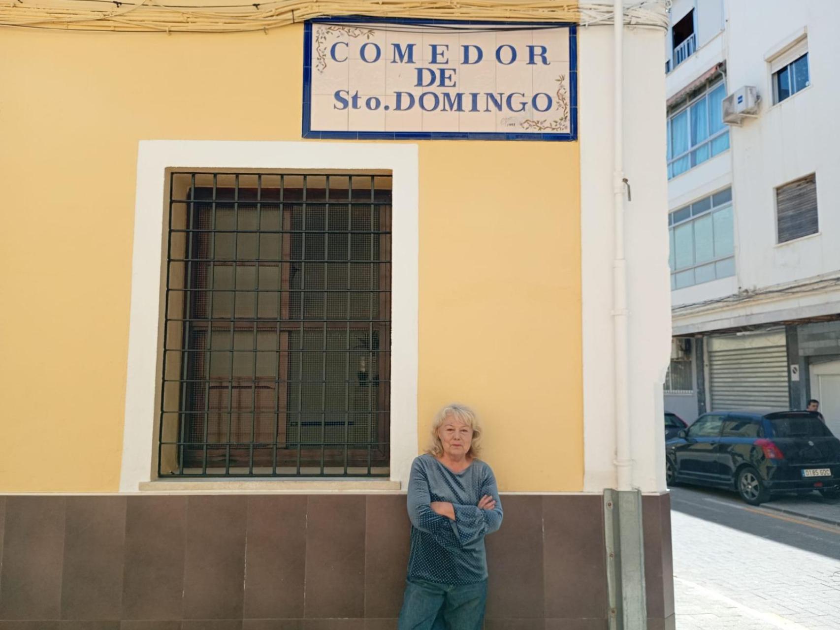 Pilar García en el Comedor de Santo Domingo.