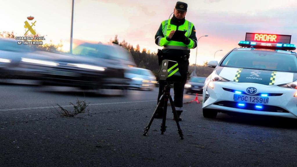 Control de tráfico de la Guardia Civil.