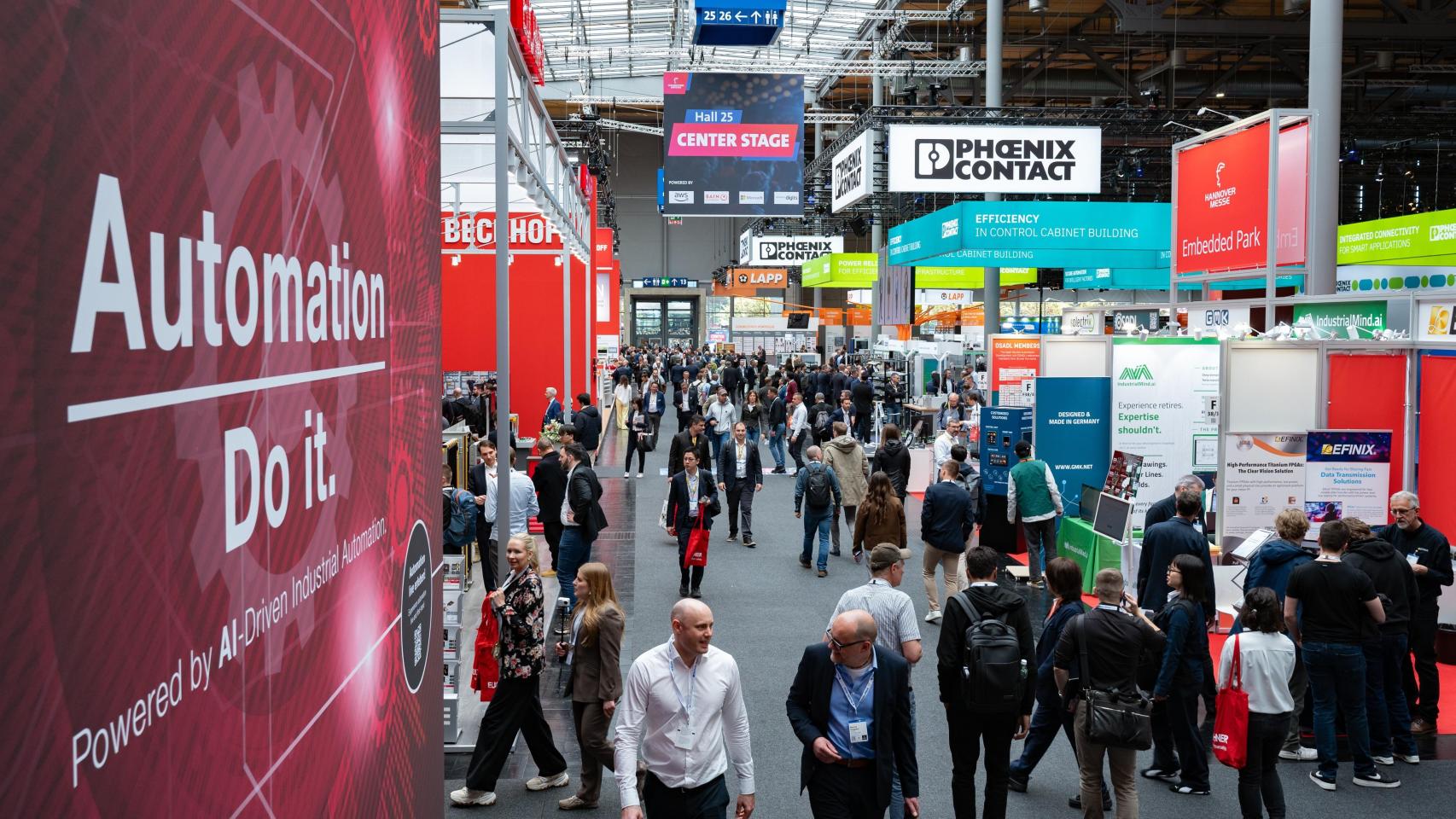 Uno de los pasillos de la feria 'Hannover Messe'