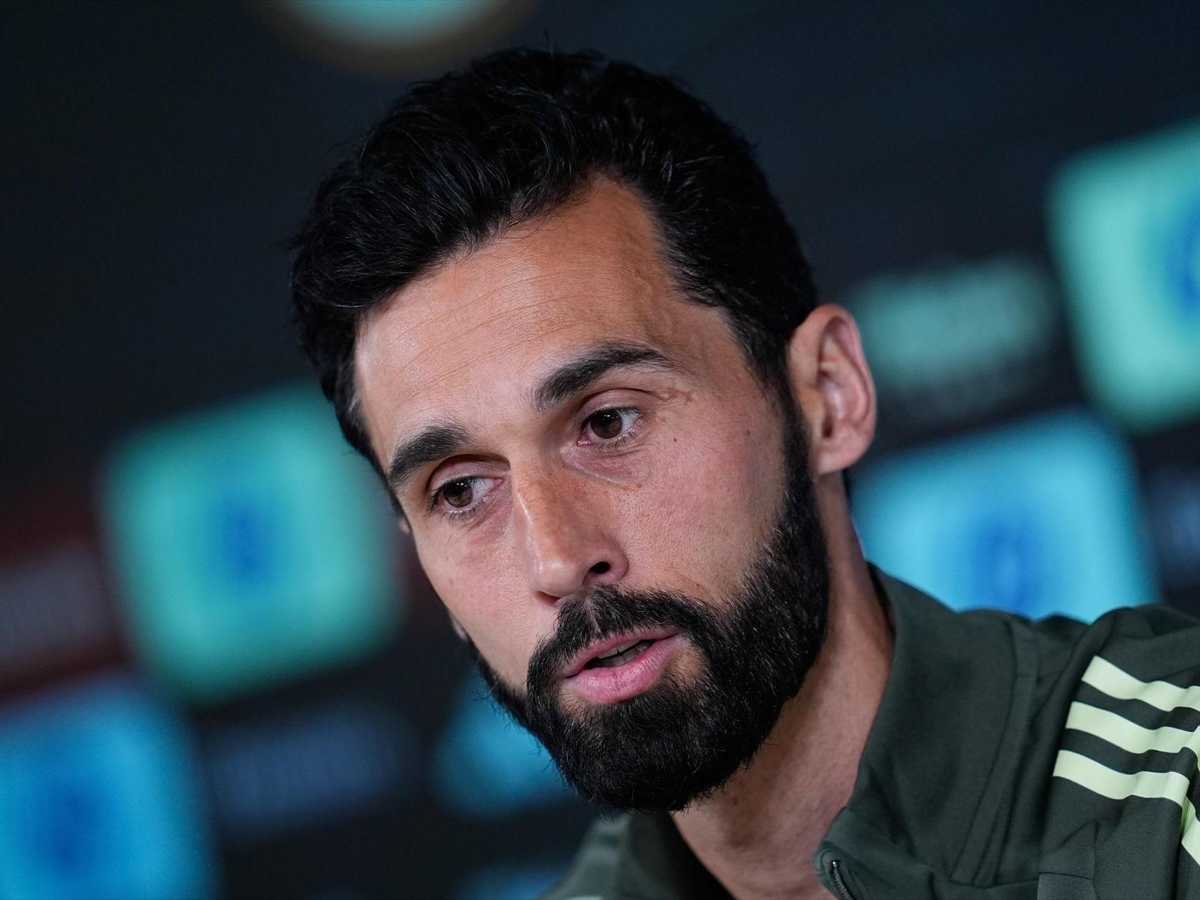Arbeloa, en rueda de prensa con el Real Madrid