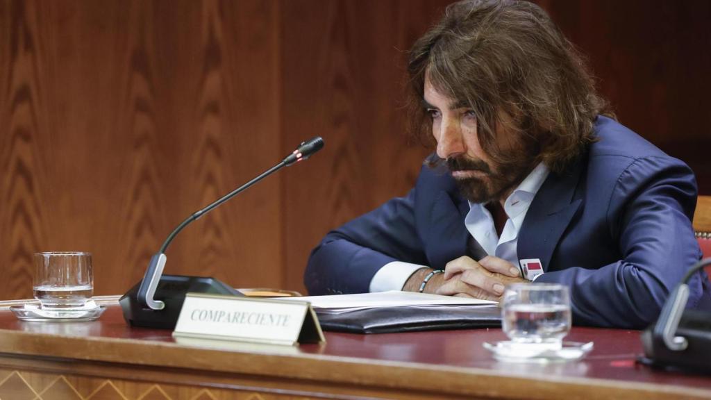El exCEO de Air Europa, Javier Hidalgo, este jueves ante la comisión de investigación del Senado sobre las irregularidades registradas en la Sepi.