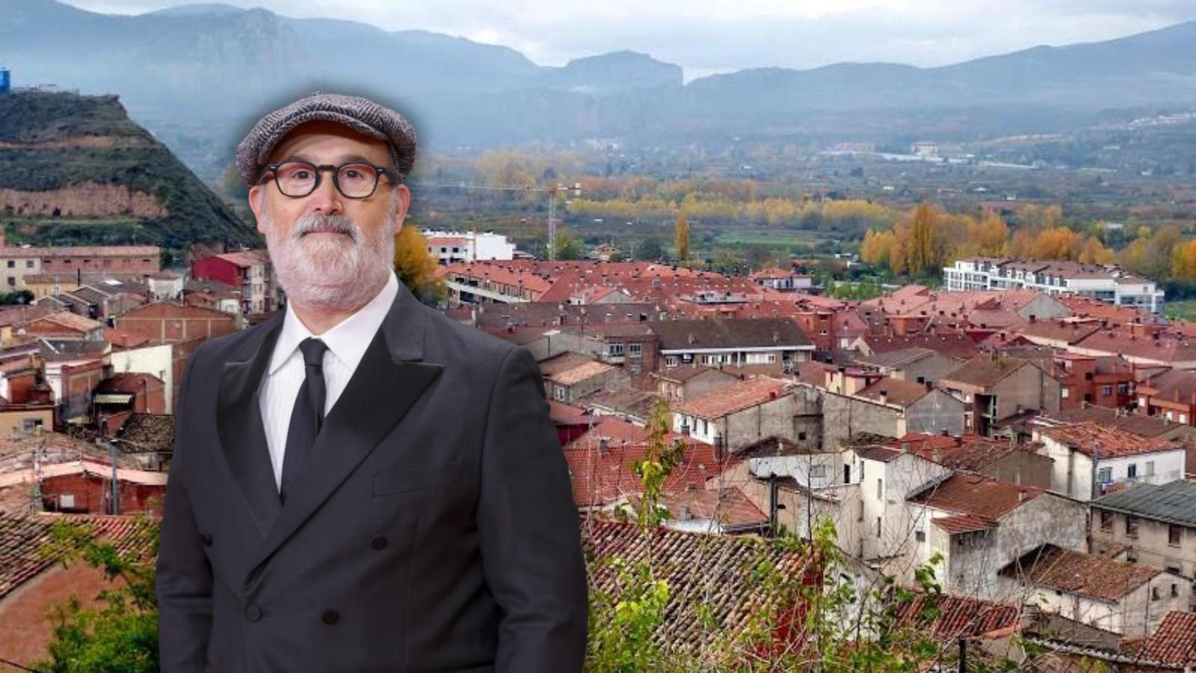 Javier Cámara y Albelda de Iregua en un montaje de BLUPER.