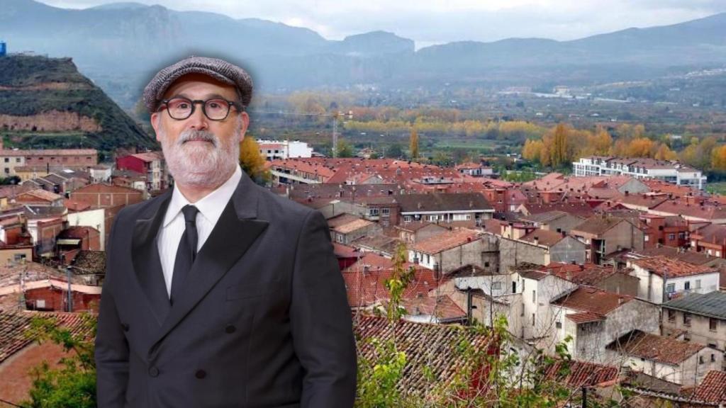 Javier Cámara y Albelda de Iregua en un montaje de BLUPER.