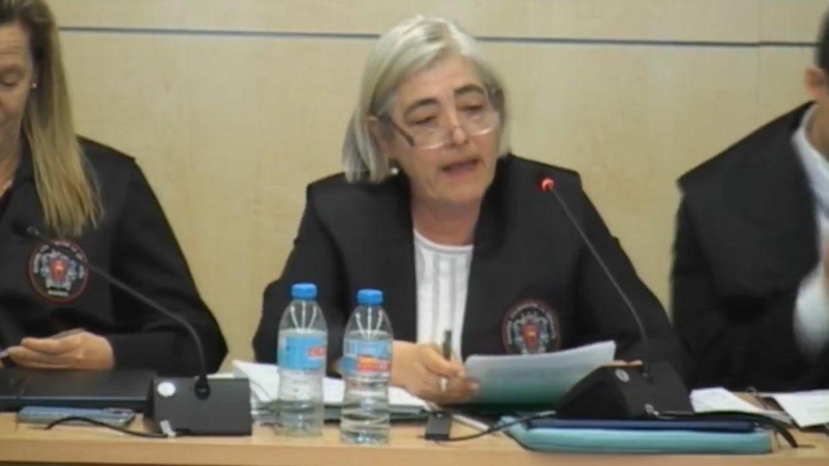 La abogada del PSOE durante el interrogatorio. EE