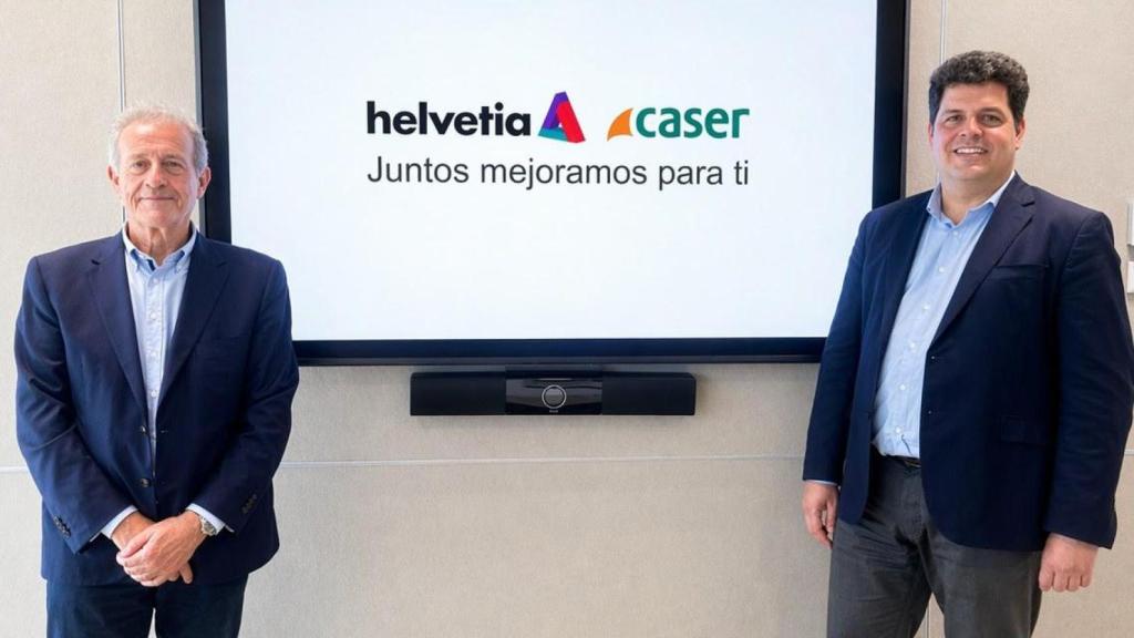 De derecha a izquierda: Juan Estallo, CEO de Helvetia en España y Antonio García, director financiero de Helvetia Caser.