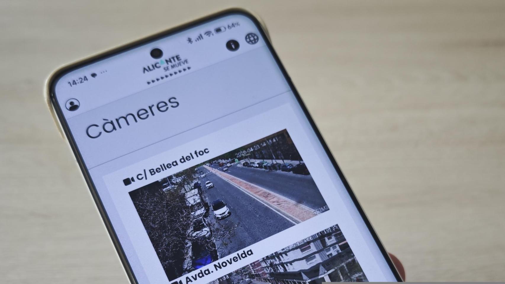 La aplicación Alicante se mueve en Android mostrando las cámaras en tiempo real con el tráfico.