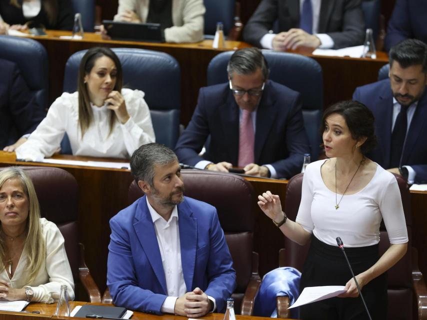 La presidenta de la Comunidad de Madrid, Isabel Díaz Ayuso, este jueves.