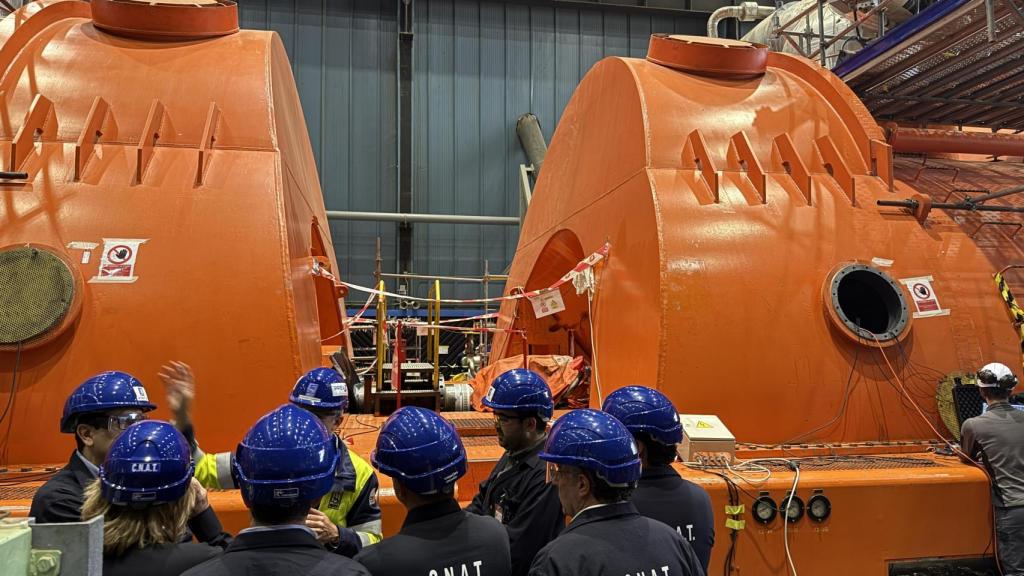 Imagen del alternador de la turbina del reactor 1 de la central nuclear de Almaraz