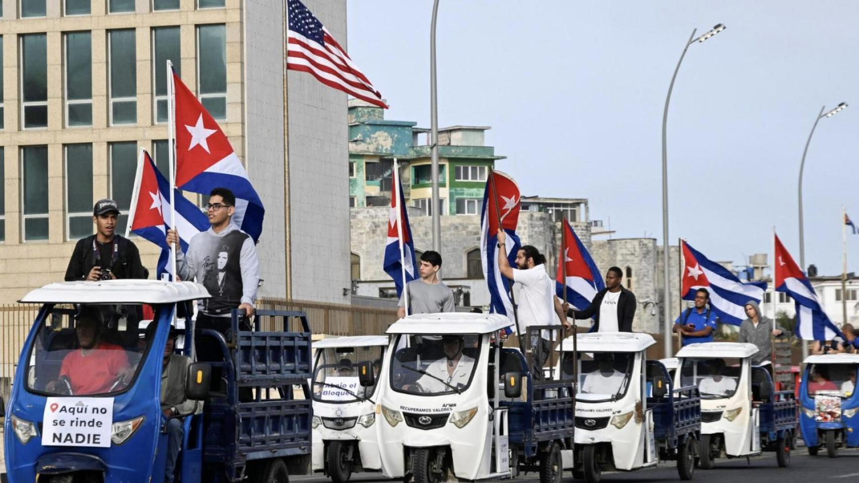 Marcha antiiperialista en La Habana (Cuba)