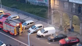 Incendio en la avenida de Oza