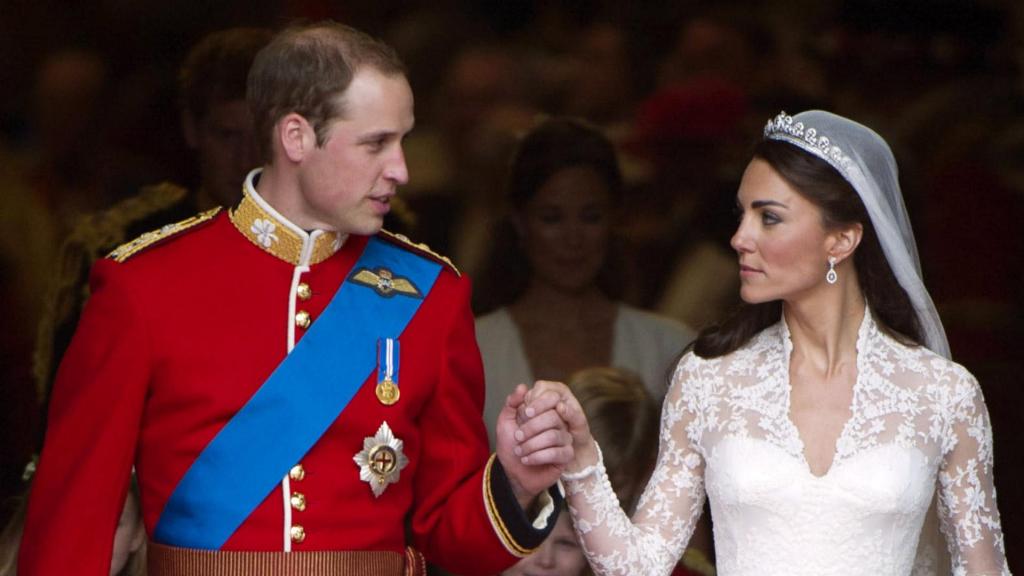El príncipe Guillermo y Kate Middleton el día de su boda.