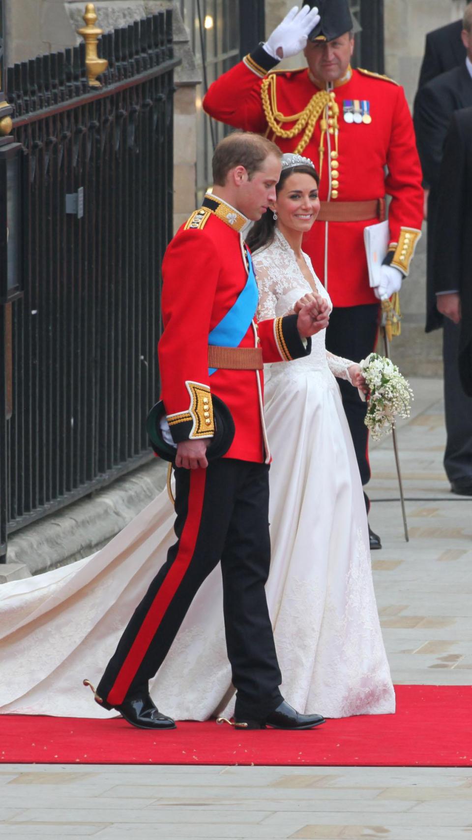 El príncipe Guillermo y Kate Middleton el día de su boda.
