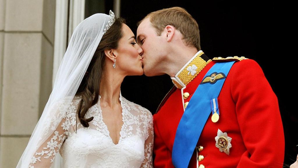 El príncipe Guillermo y Kate Middleton el día de su boda.