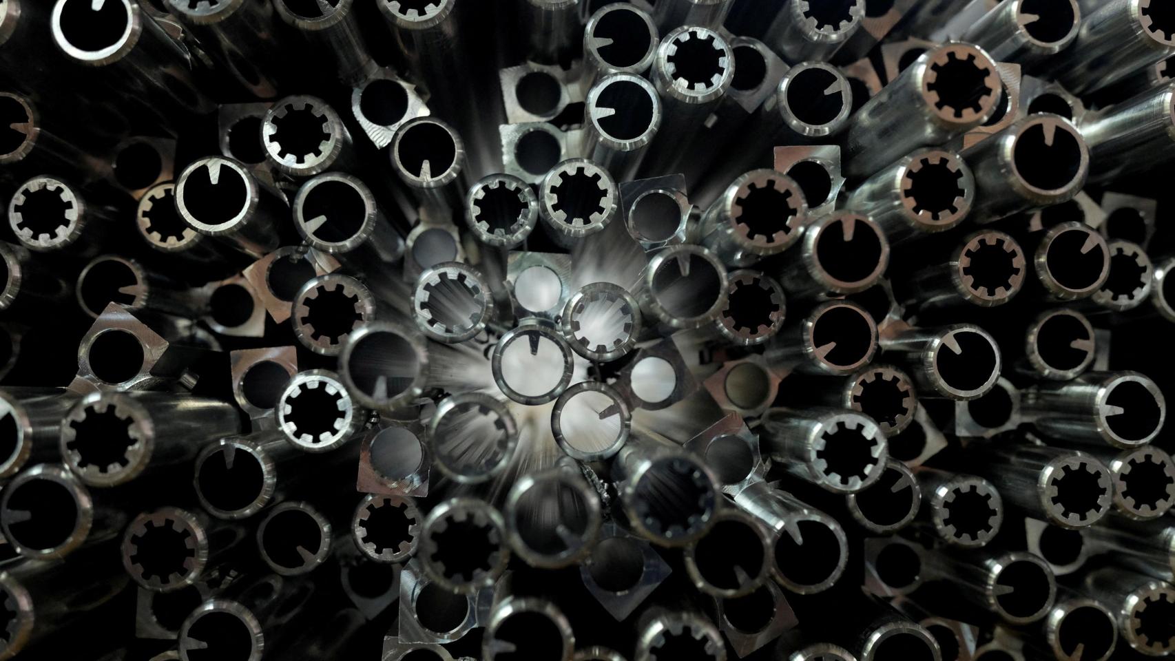 Tubos de aluminio.