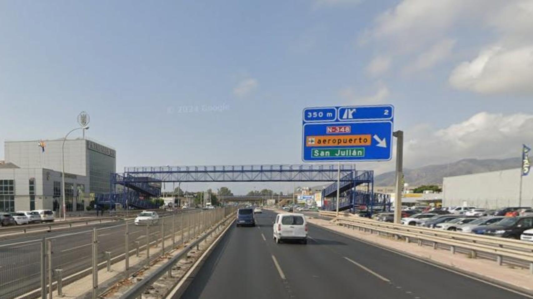 Imagen de la carretera MA-21.