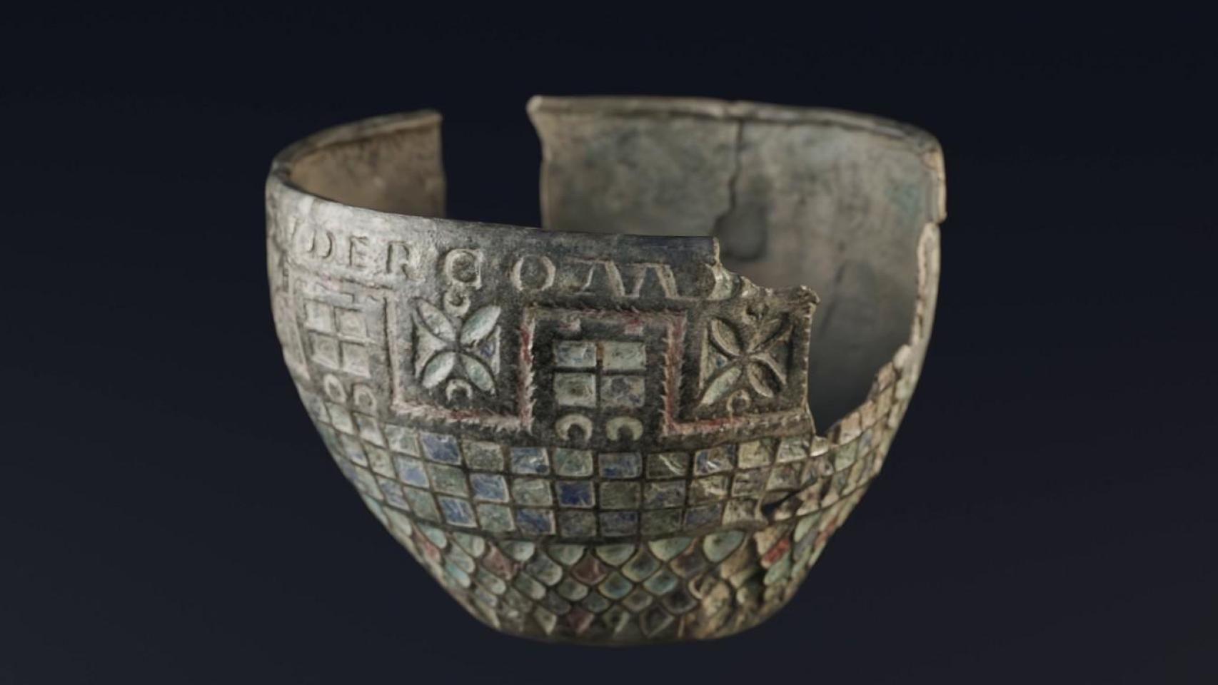 Reconstrucción en 3D de la copa de Berlanga.