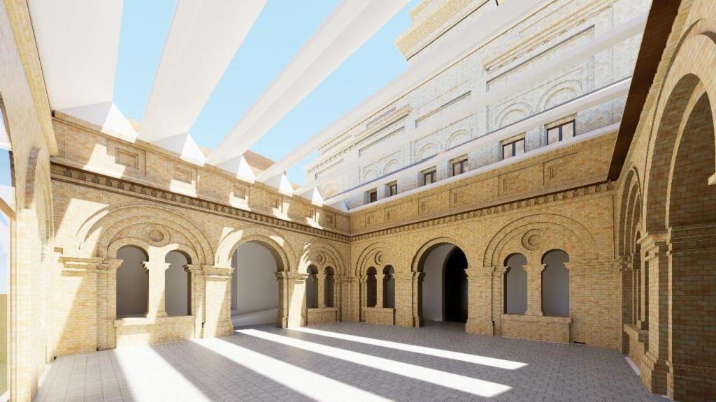 Recreación del interior de la antigua cárcel de Torrero en Zaragoza