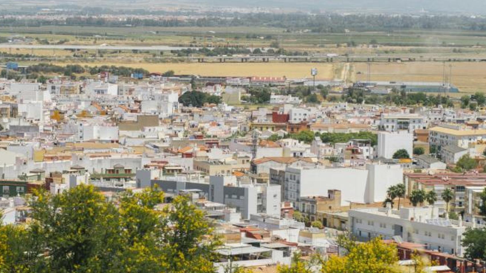 El pueblo de Camas desde las alturas.