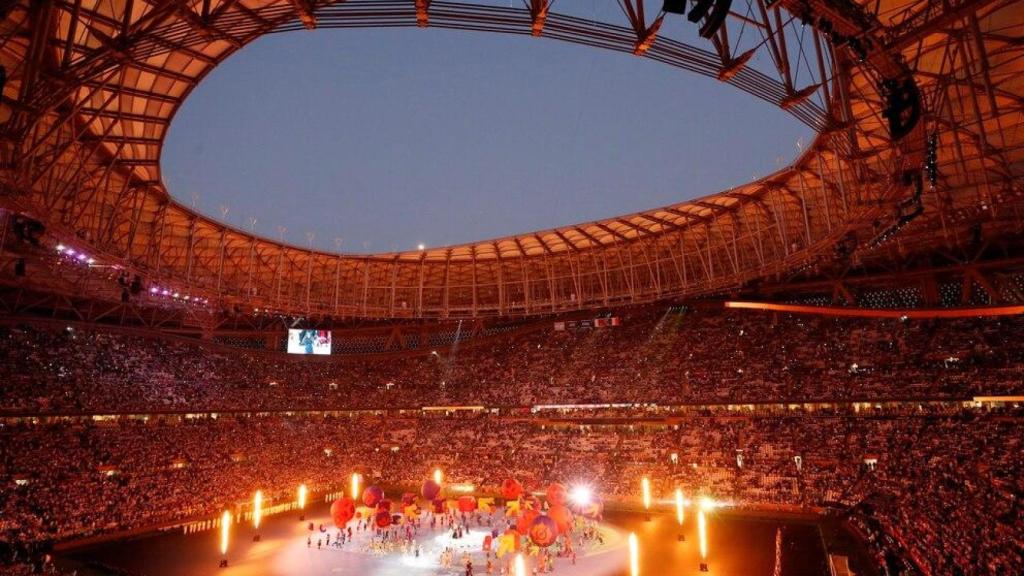 Acto antes de la final del Mundial de 2022.
