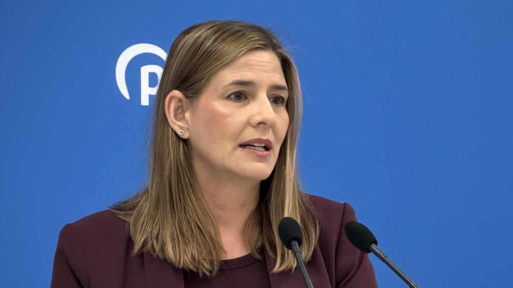 Carolina Agudo (PP) en rueda de prensa.
