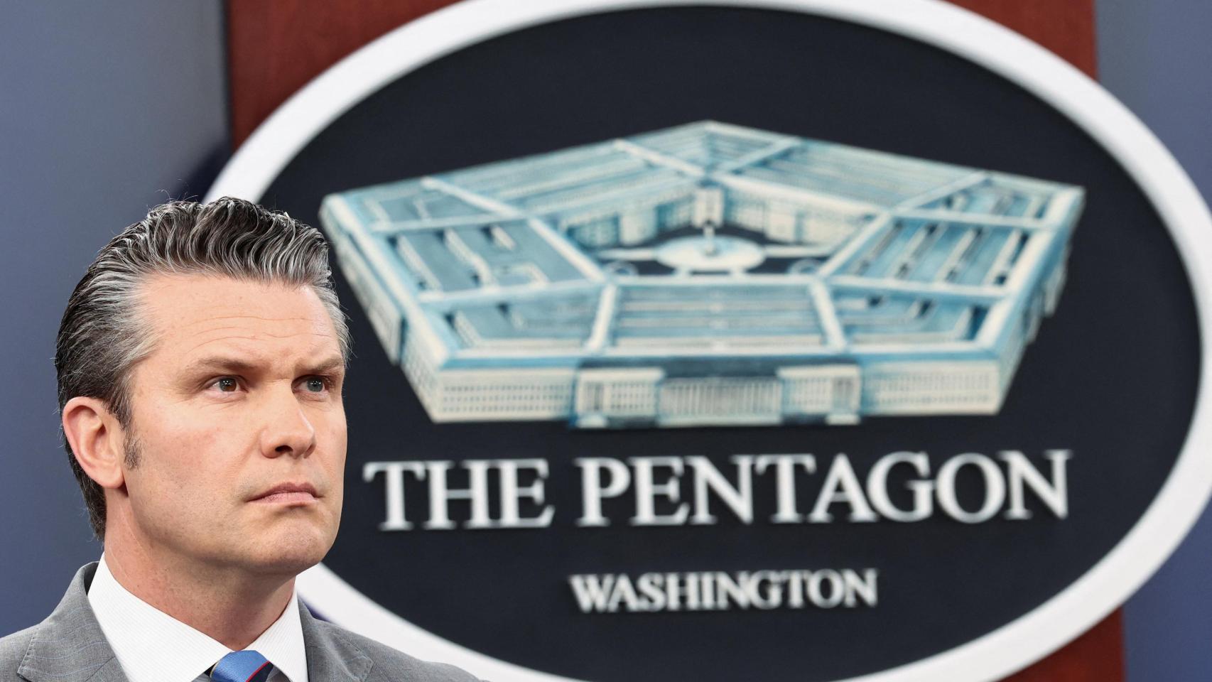 Pete Hegseth, secretario de Guerra de EEUU, este viernes durante una rueda de prensa en el Pentágono.