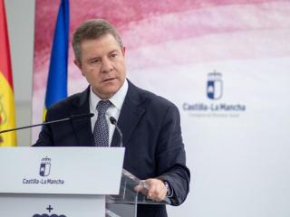 Emiliano García-Page, este viernes en Azuqueca de Henares (Guadalajara).