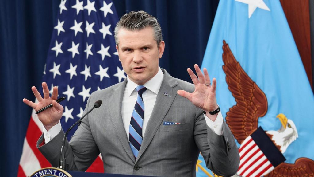 El secretario de Defensa, Pete Hegseth, ofrece una rueda de prensa sobre la guerra de Irán.