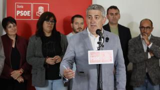 El nuevo alcalde de Soria, Javier Antón, durante el desayuno informativo de este viernes