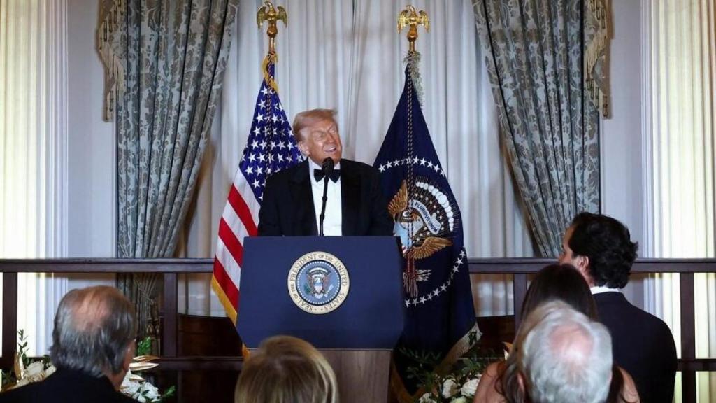 Donald Trump durante la ceremonia de honores del Kennedy Center.