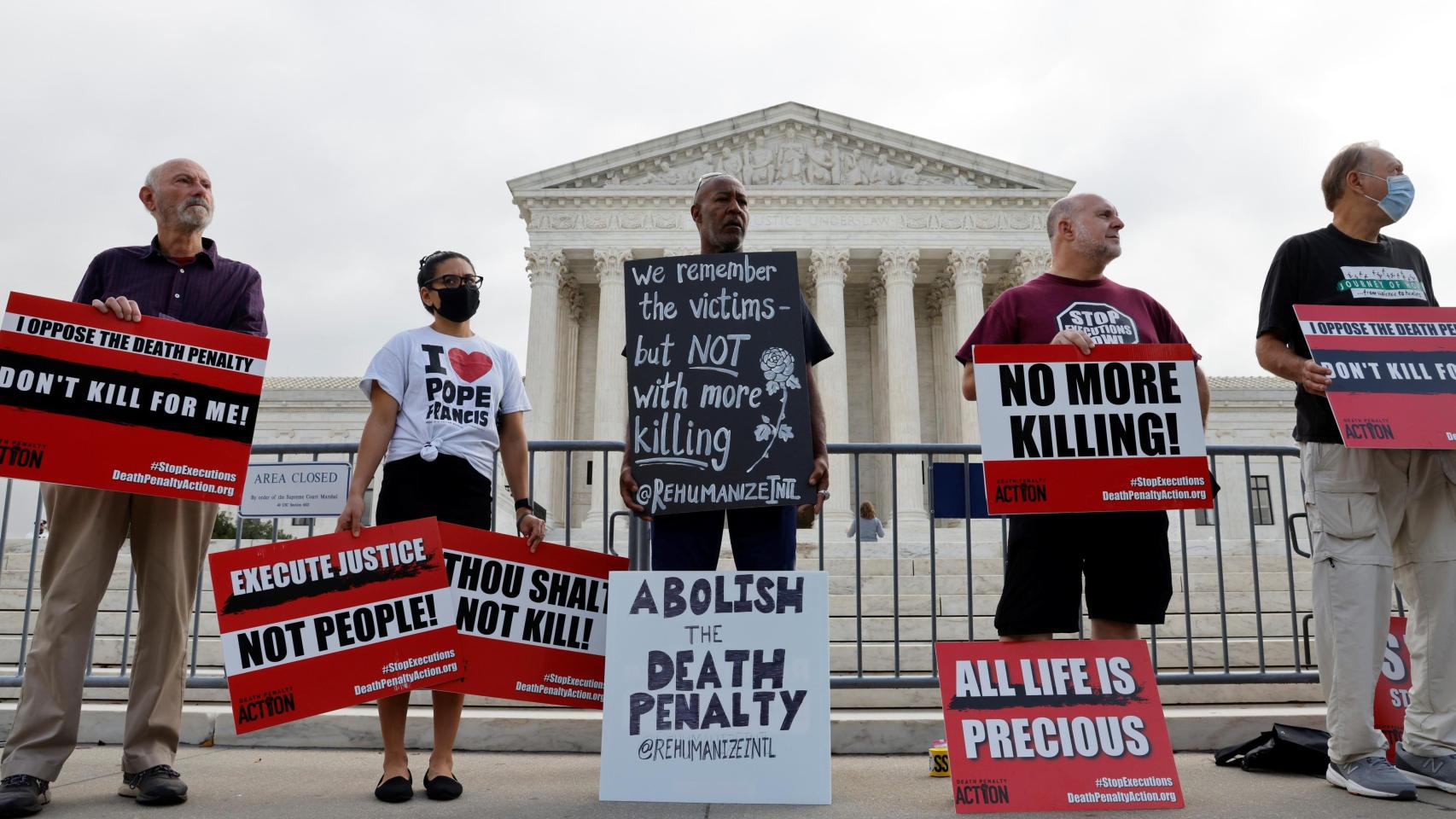 Una manifestación contra la pena de muerte en Washington.