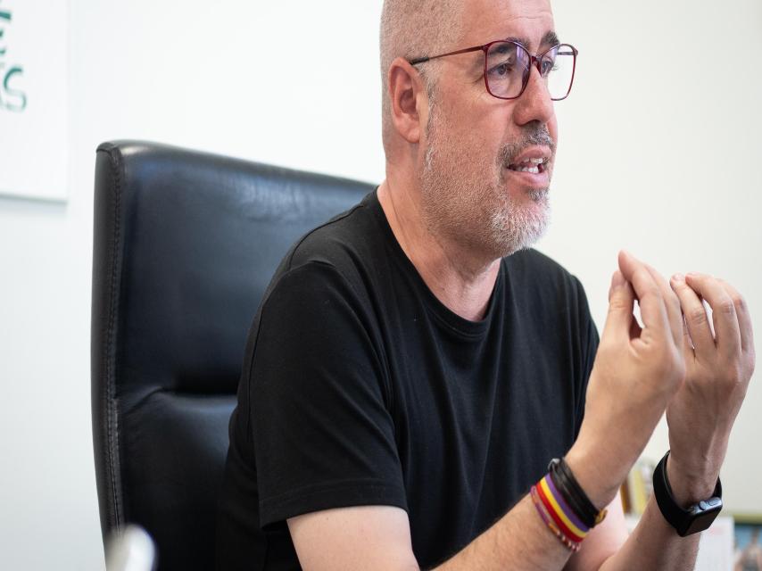 Unai Sordo, secretario general de Comisiones Obreras, durante la entrevista.