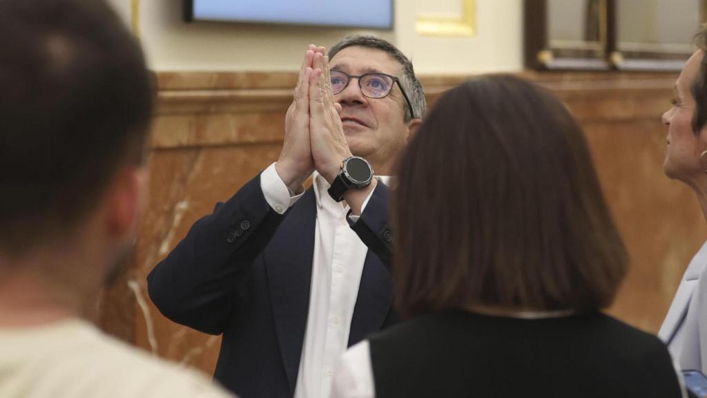 El portavoz del PSOE en el Congreso, Patxi López, este martes 21 de abril.