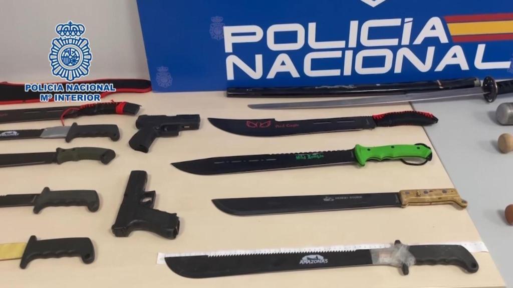 Armas incautadas a los Trinitarios