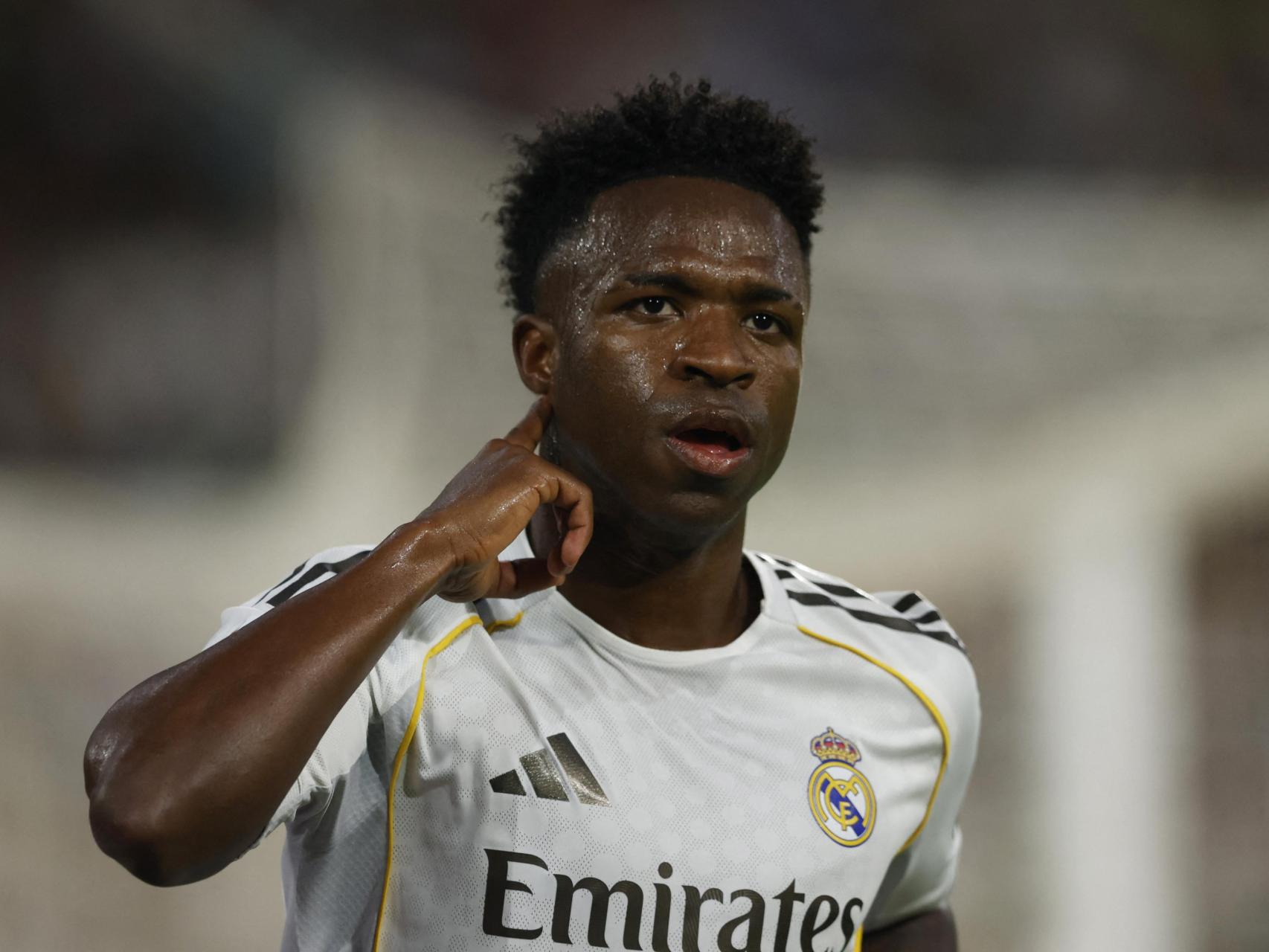 Vinicius celebra el gol marcado ante el Betis.