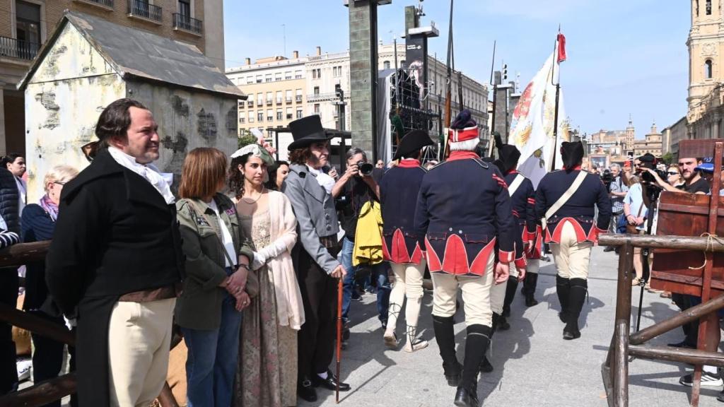 Recreación durante las Fiestas Goyescas de Zaragoza