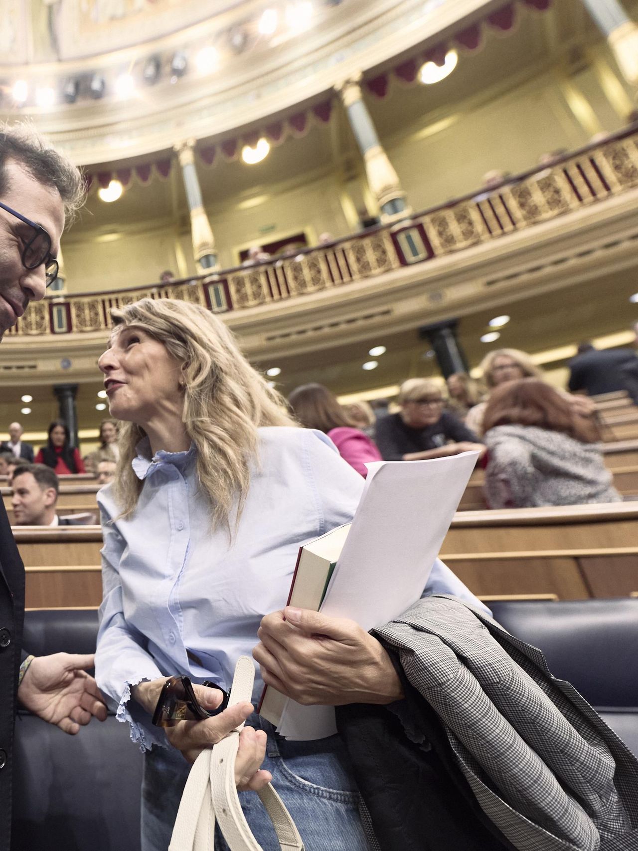 Carlos Cuerpo y Yolanda Díaz, en el Congreso.