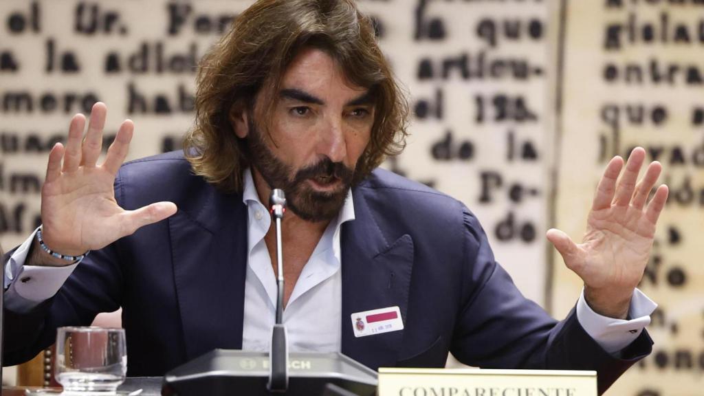 Javier Hidalgo durante su comparencia en la comisión de investigación del Senado.
