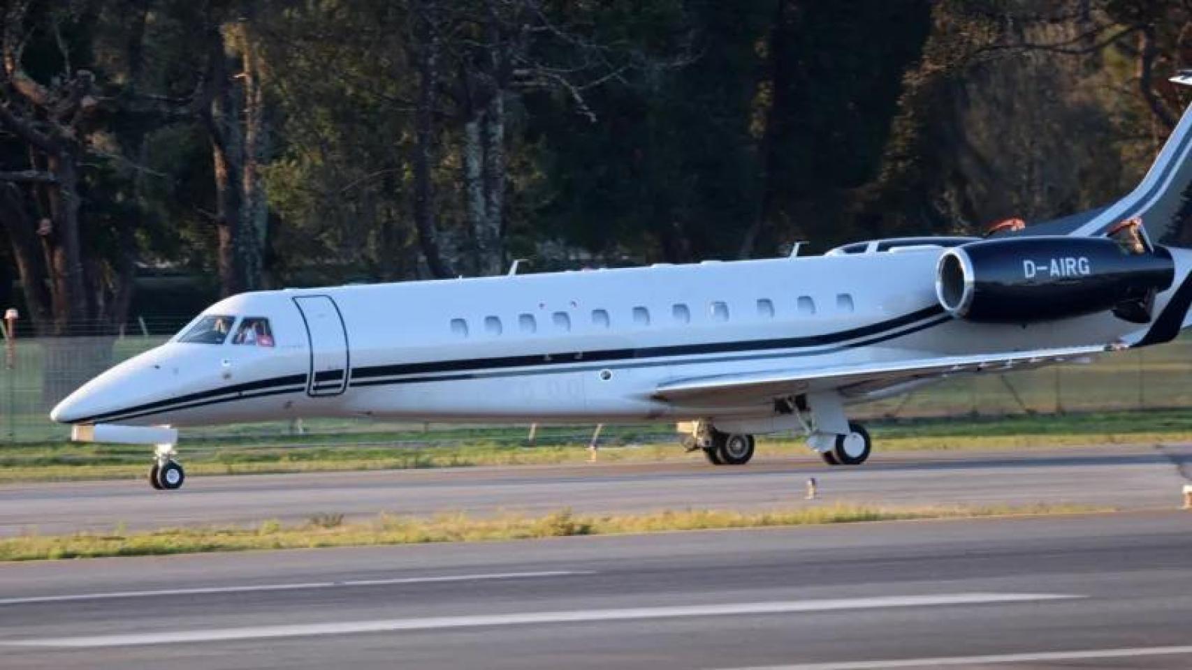 Imagen de archivo de un jet privado.